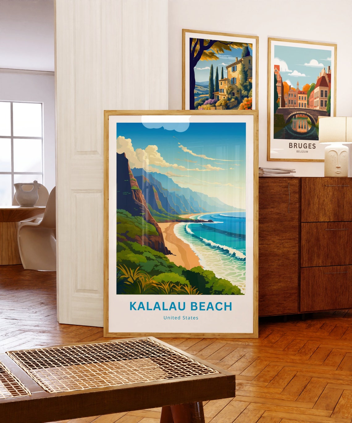 Kalalau Beach United States Dramatic Sea Cliffs Travel Poster - Image 5