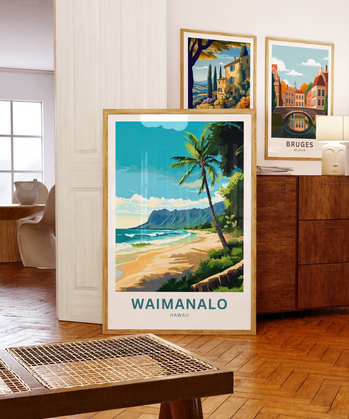 Waimanalo Beach Travel Poster, Hawaii Wall Art - Image 5