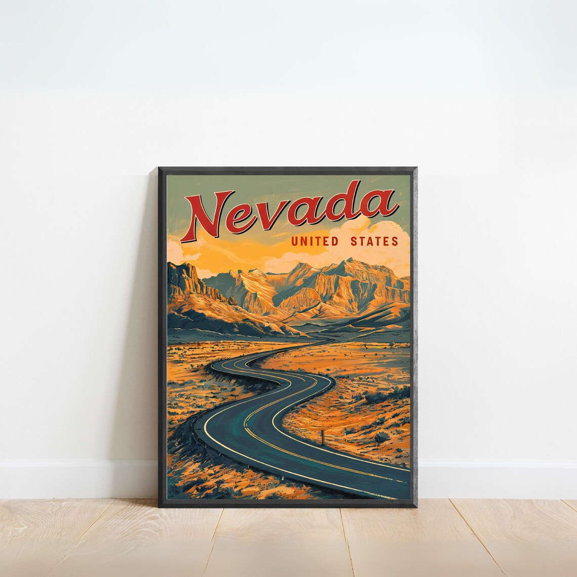 Nevada Vintage Travel Poster, United States Art Print
