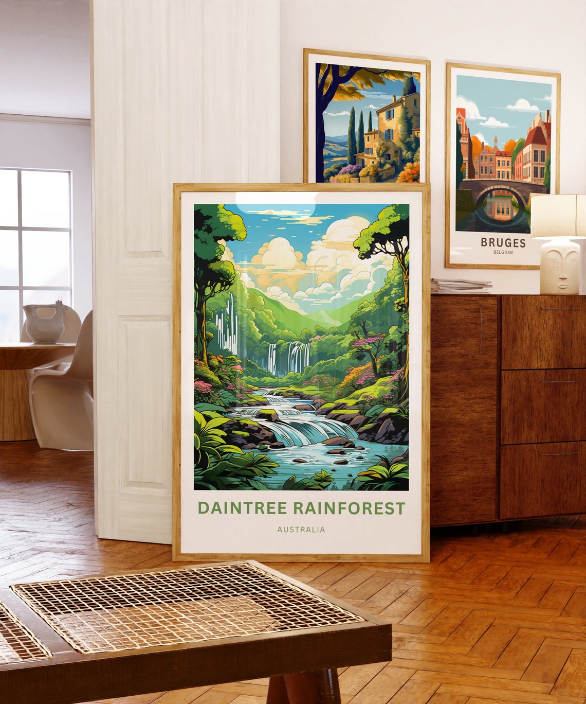 Daintree Rainforest Australia Waterfall River Art Travel Poster - Image 5