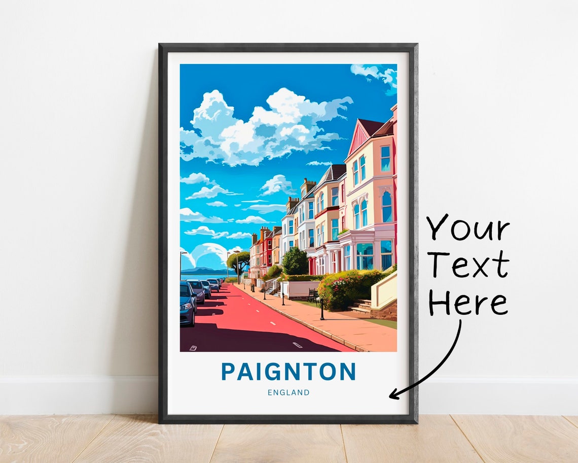 Paignton England Victorian Terrace Red Road Seaside View Poster