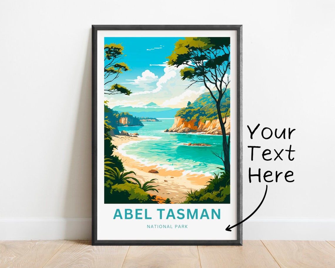 Abel Tasman National Park Golden Bay Cliffs Custom Travel Poster