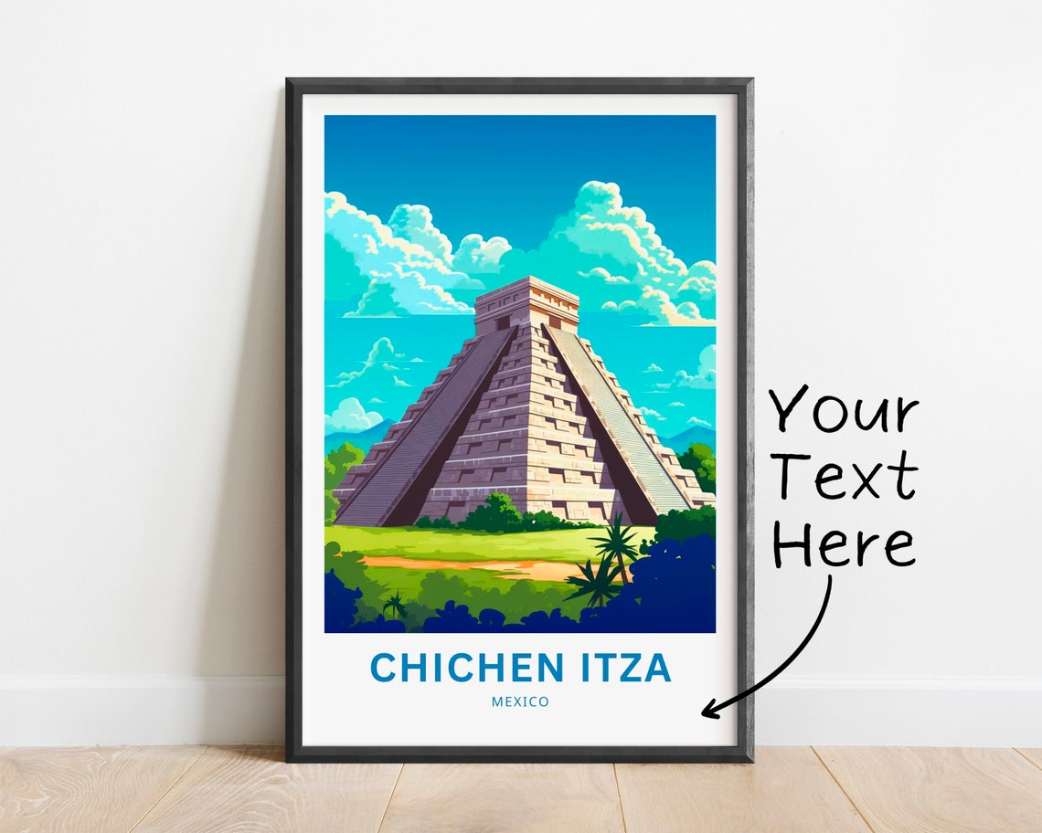 Personalized Chichen Itza Mexico Mayan Pyramid Temple Poster