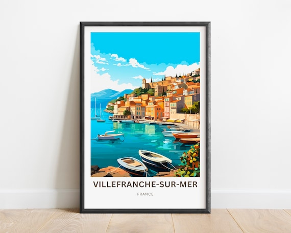 Villefranche-Sur-Mer Travel Poster, Southeastern France