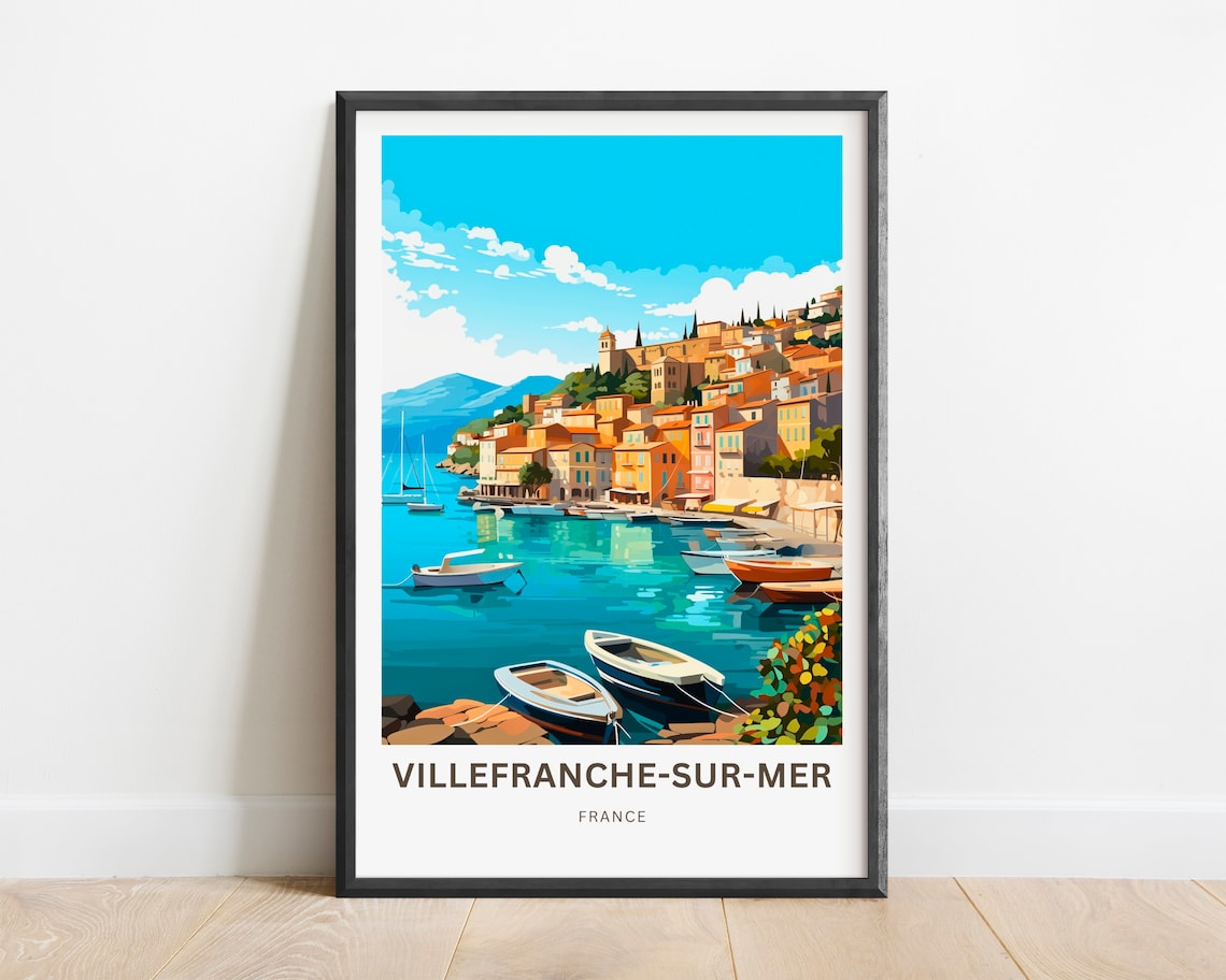 Villefranche-Sur-Mer Travel Poster, Southeastern France
