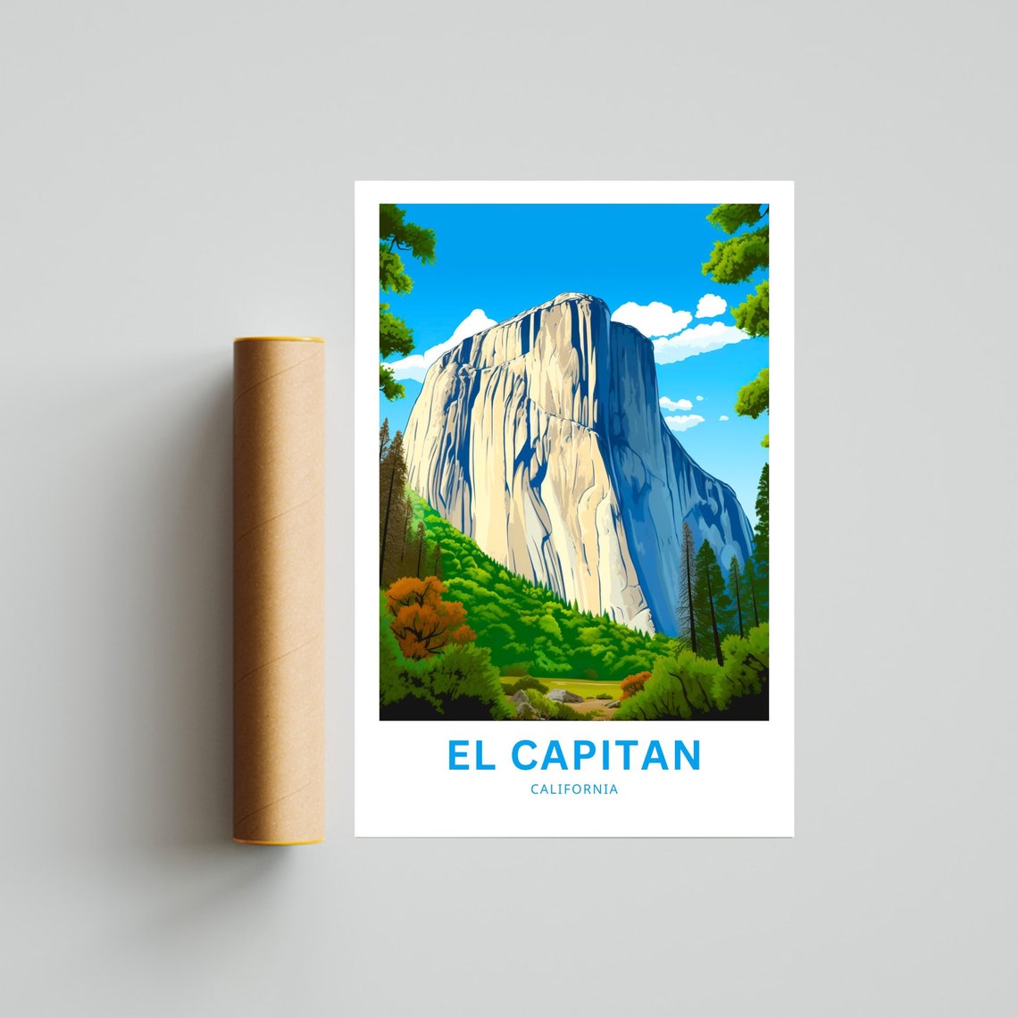 El Capitan California Granite Monolith Pines Valley View Poster - Image 4