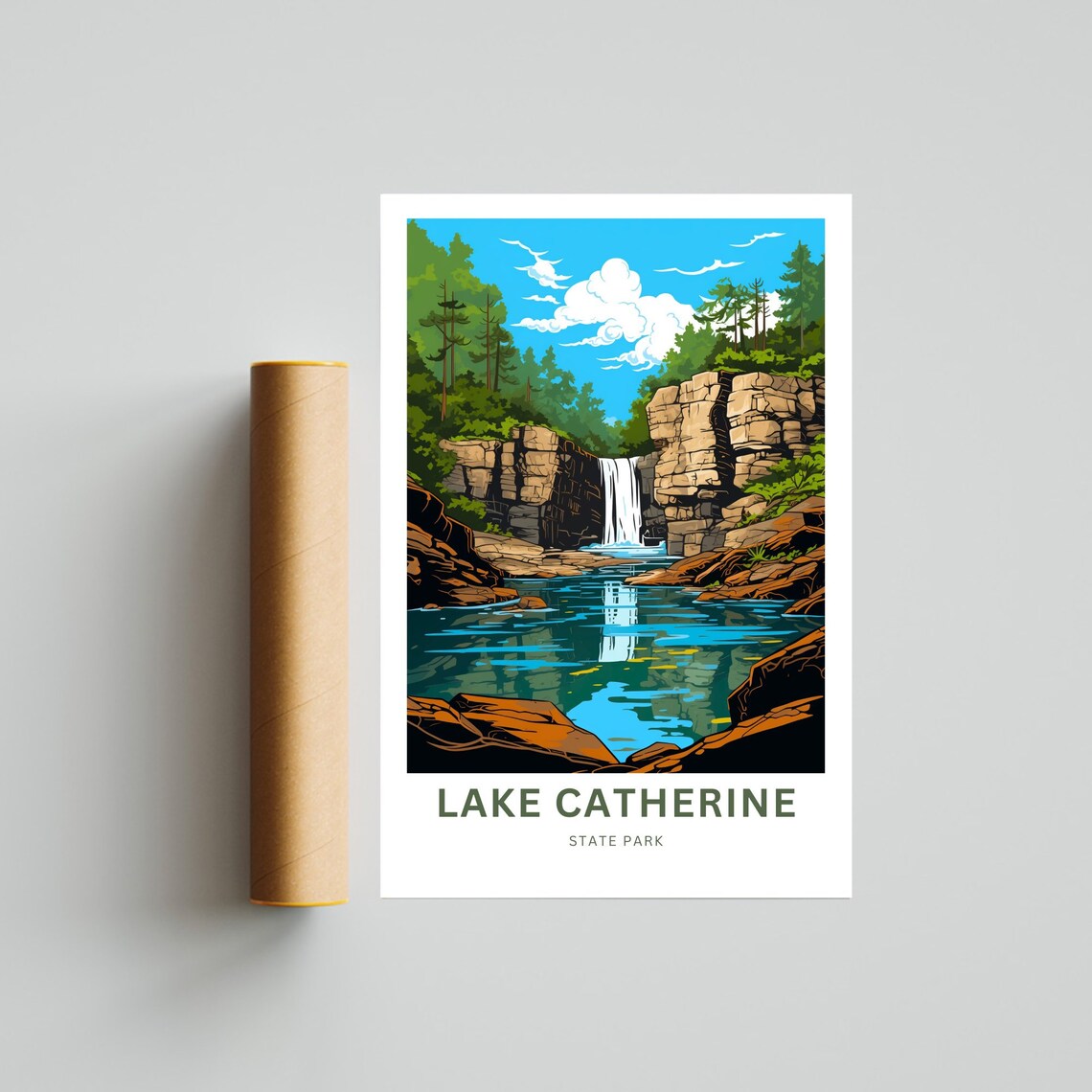 Lake Catherine Travel Print, Arkansas State Park Poster - Image 4