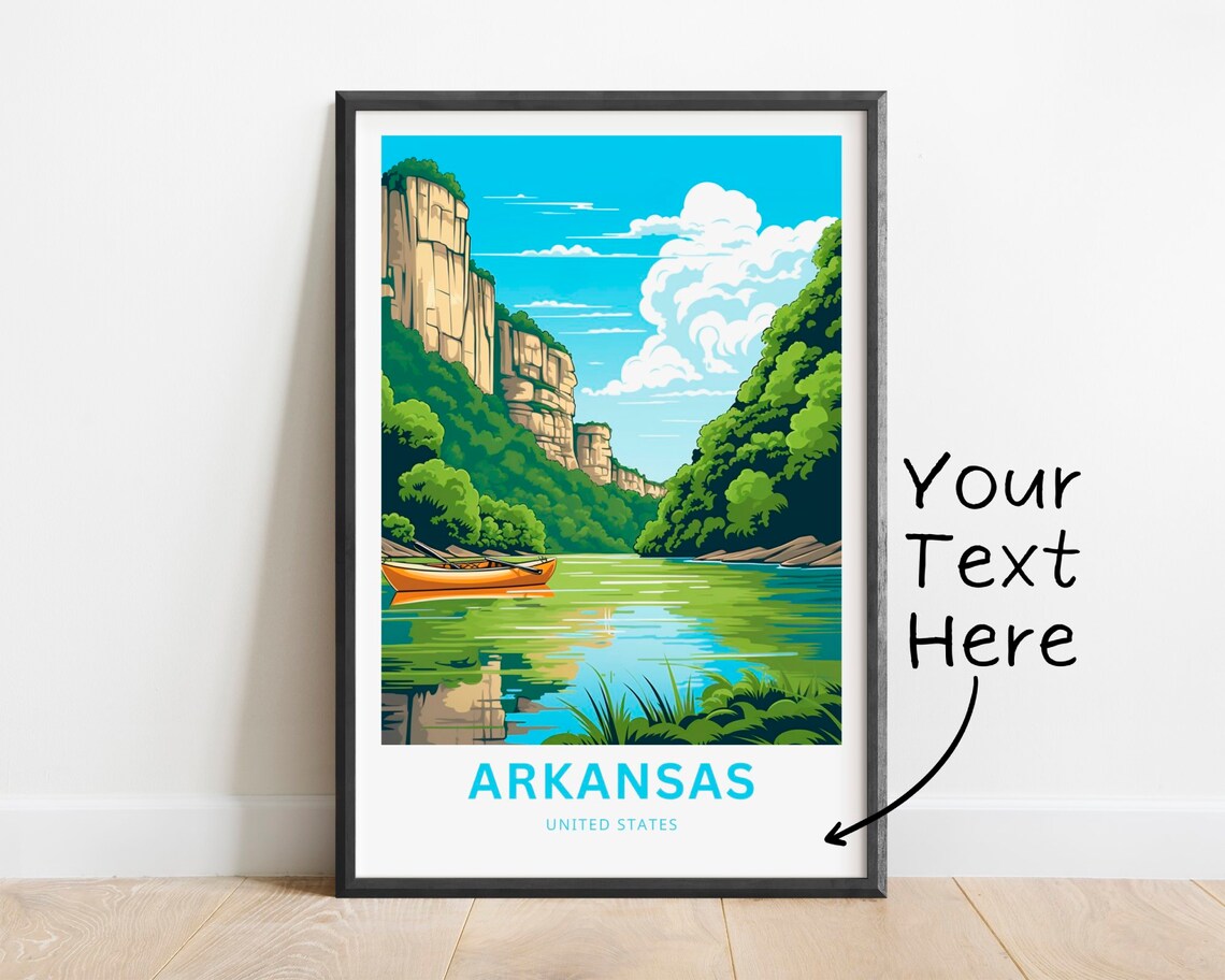 Personalized Arkansas Travel Poster, United States
