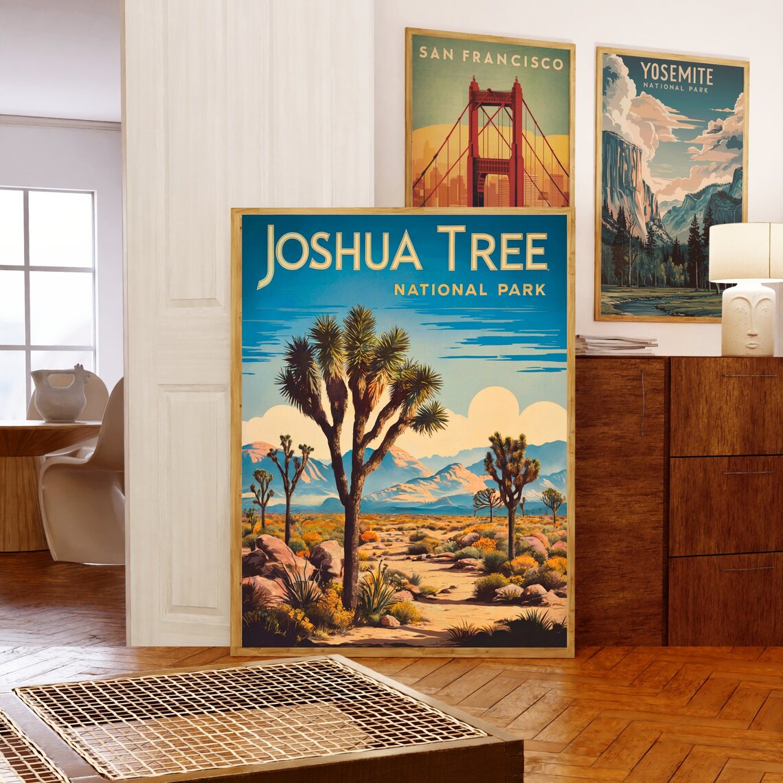 Joshua Tree Vintage Travel Poster, California Art Print - Image 5