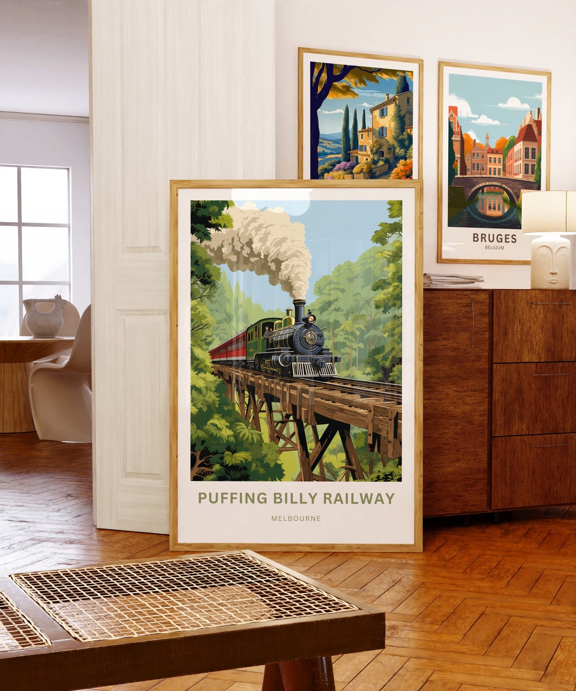 Puffing Billy Railway Melbourne Vintage Steam Train Travel Poster - Image 5