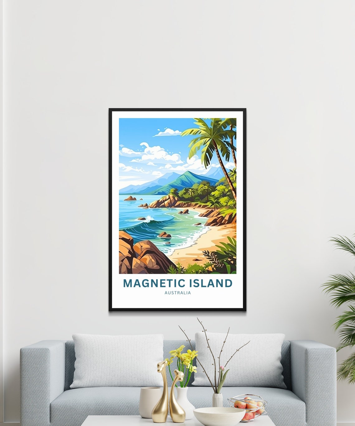 Magnetic Island Australia Tropical Beach Waves Travel Poster - Image 3