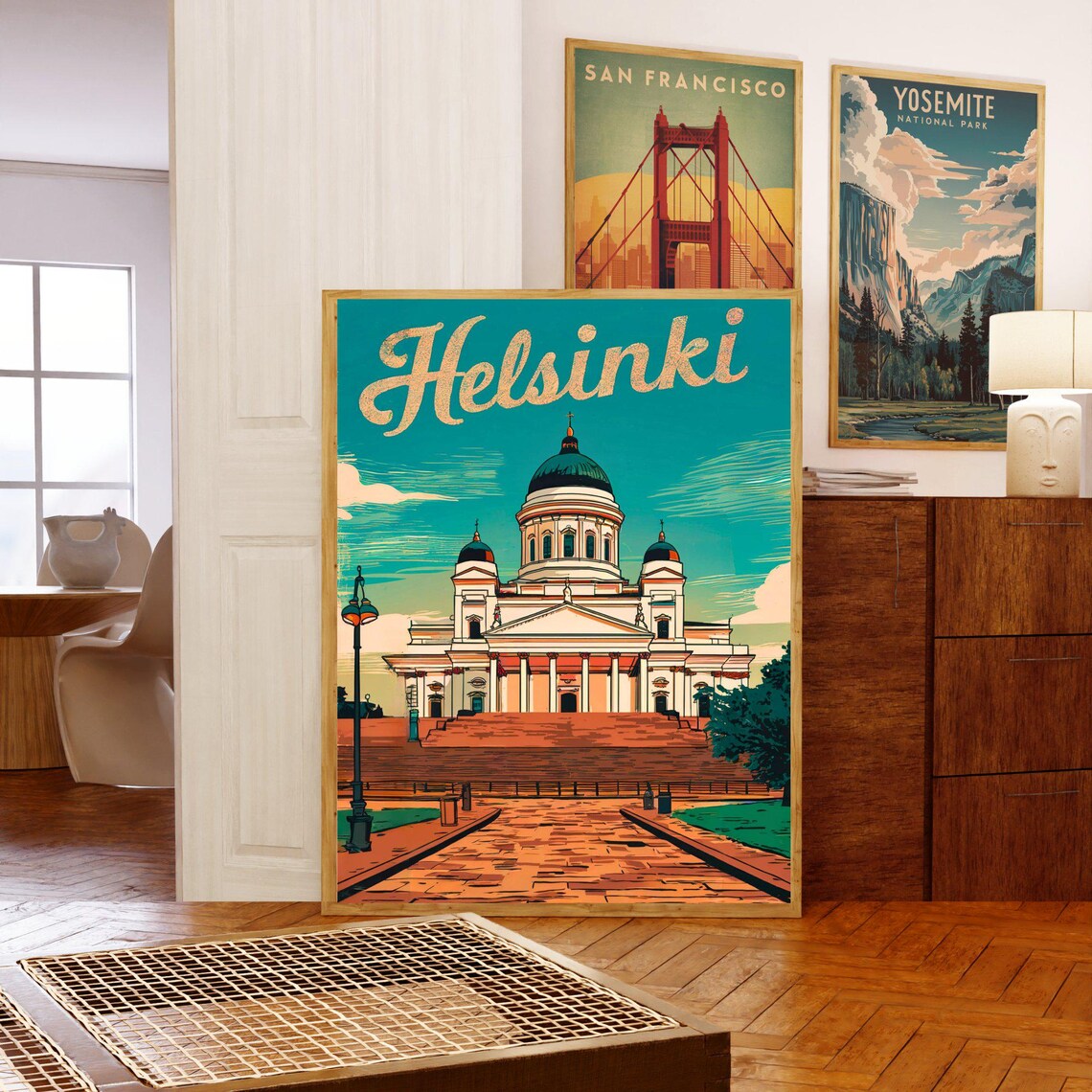 Helsinki Cathedral Finland Landmark Retro Vintage Travel Poster - Image 5