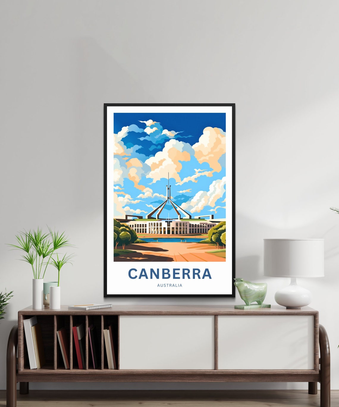 Canberra Australia Parliament House Personalized Travel Poster - Image 2
