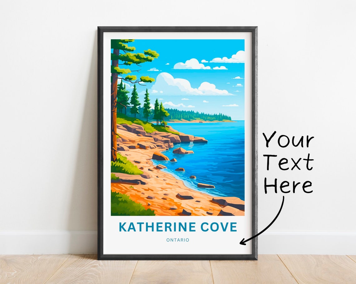Personalized Katherine Cove Ontario Pine Forest Lake Travel Poster