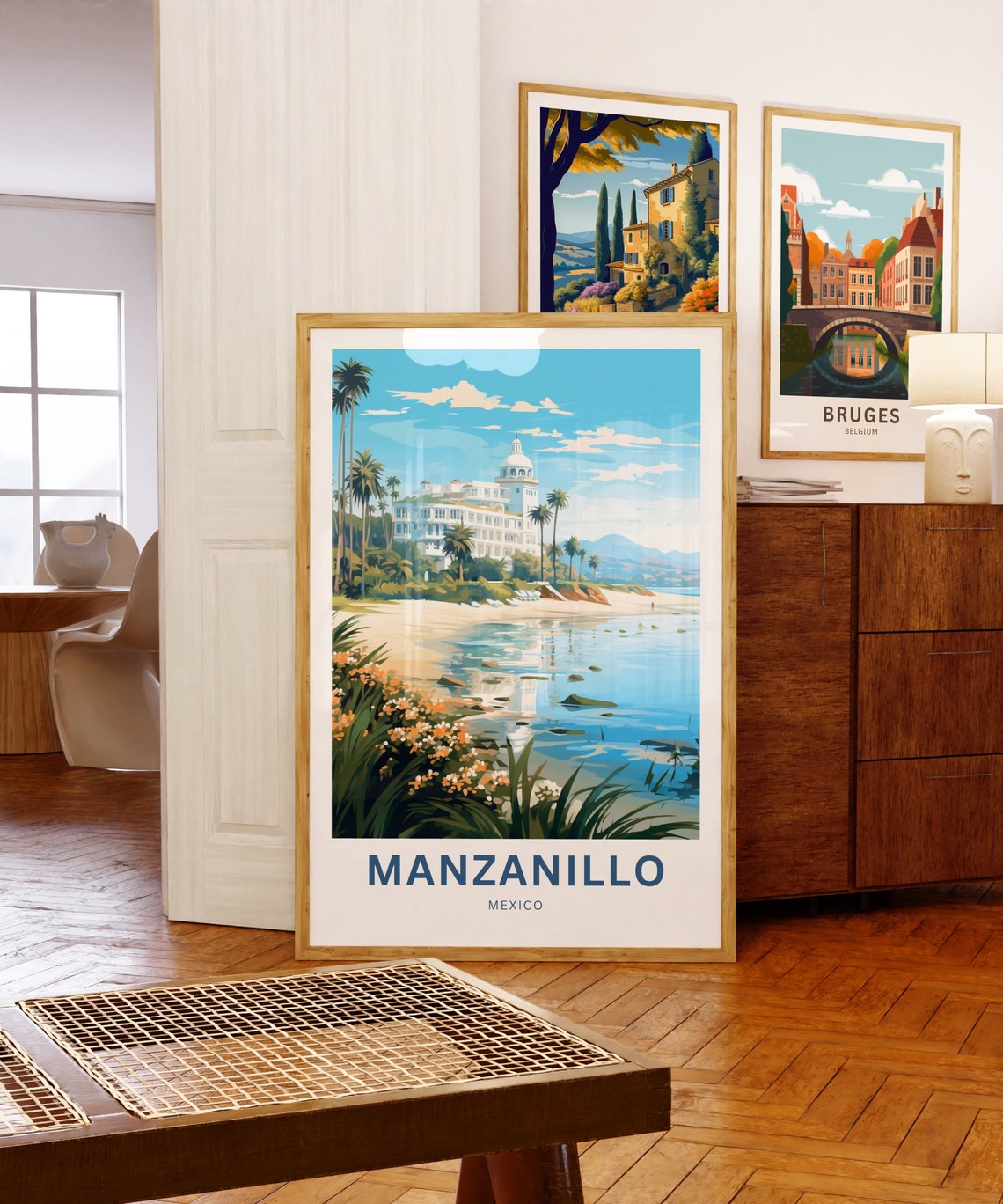 Personalized Manzanillo Mexico Beachfront Hotel Travel Poster - Image 5