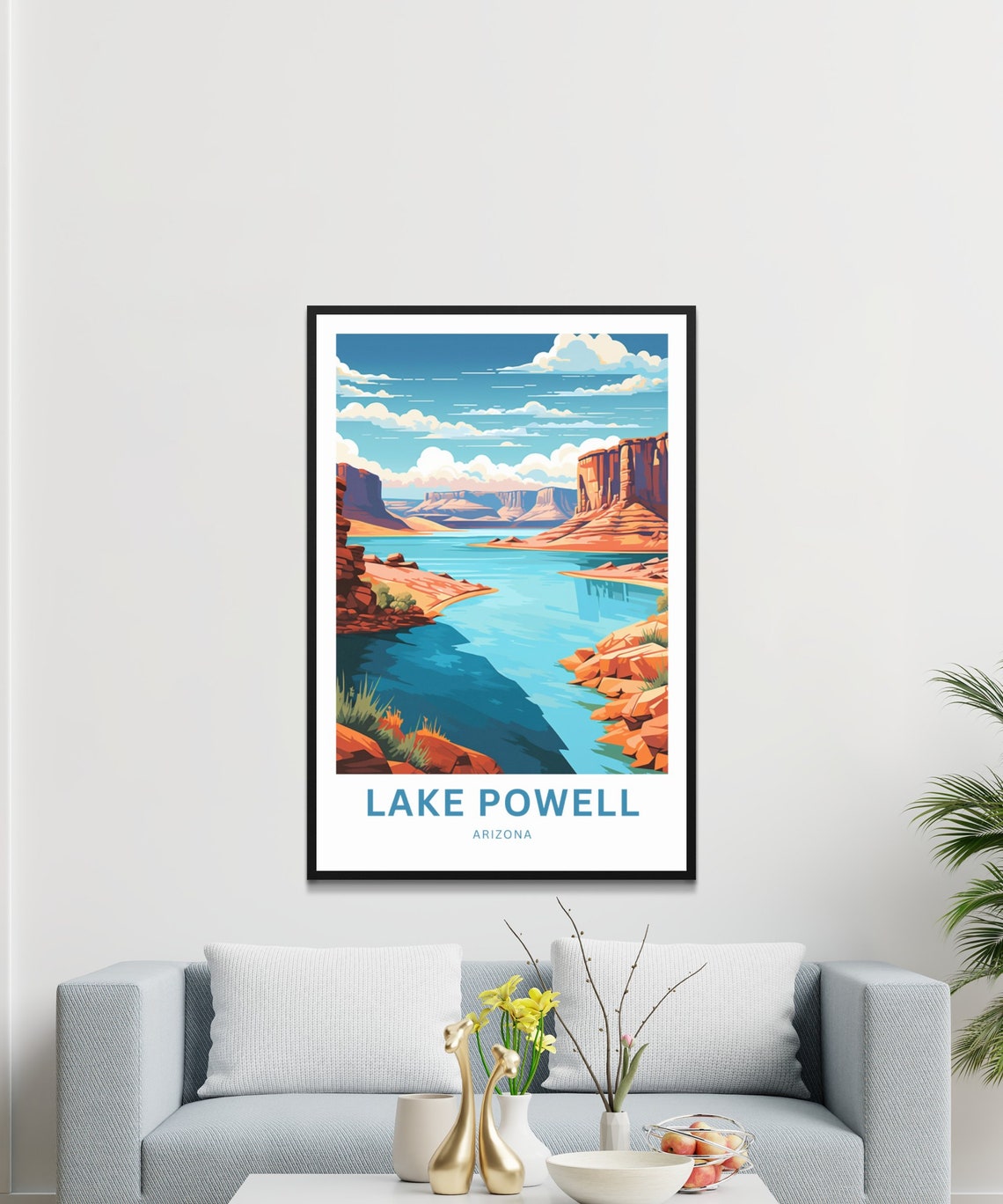 Lake Powell Arizona Red Rock Canyon River Custom Travel Poster - Image 3