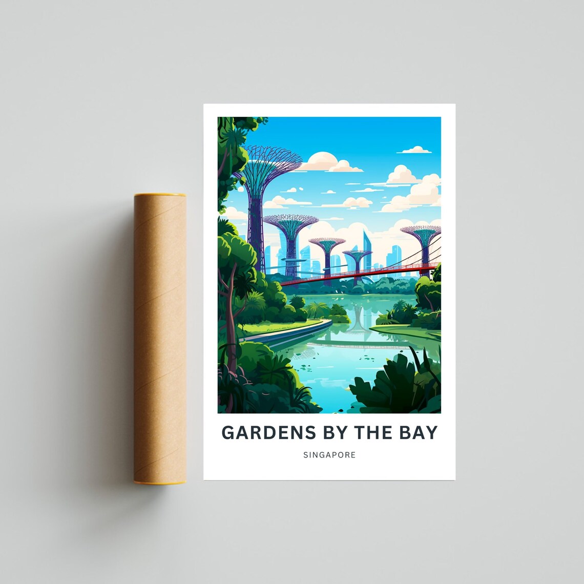 Gardens by the Bay Singapore Supertree Grove Personalized Poster - Image 4