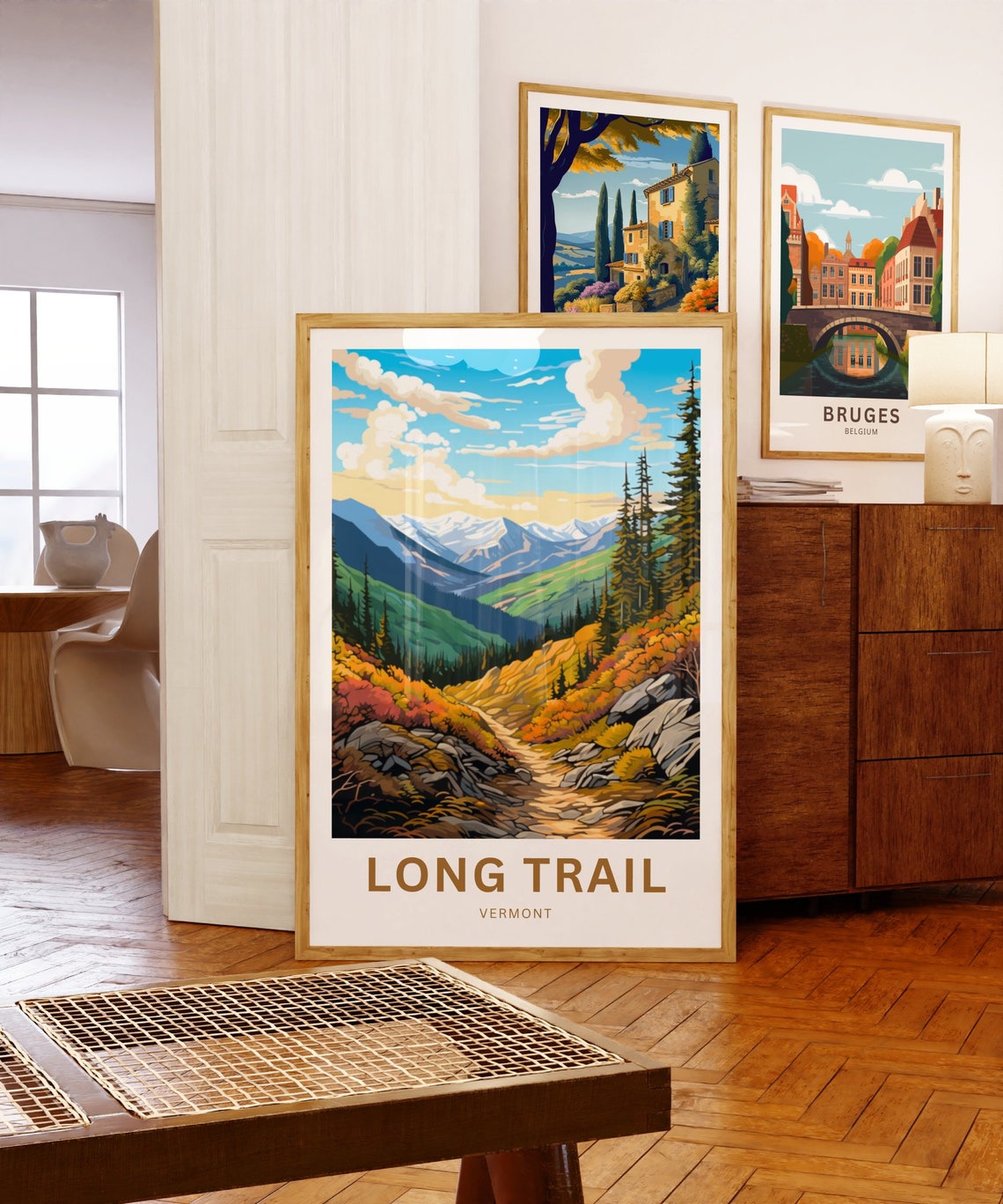 Long Trail Travel Print Long Trail Poster Vermont Wall Art Framed Present Gift Vermont Present - Image 5