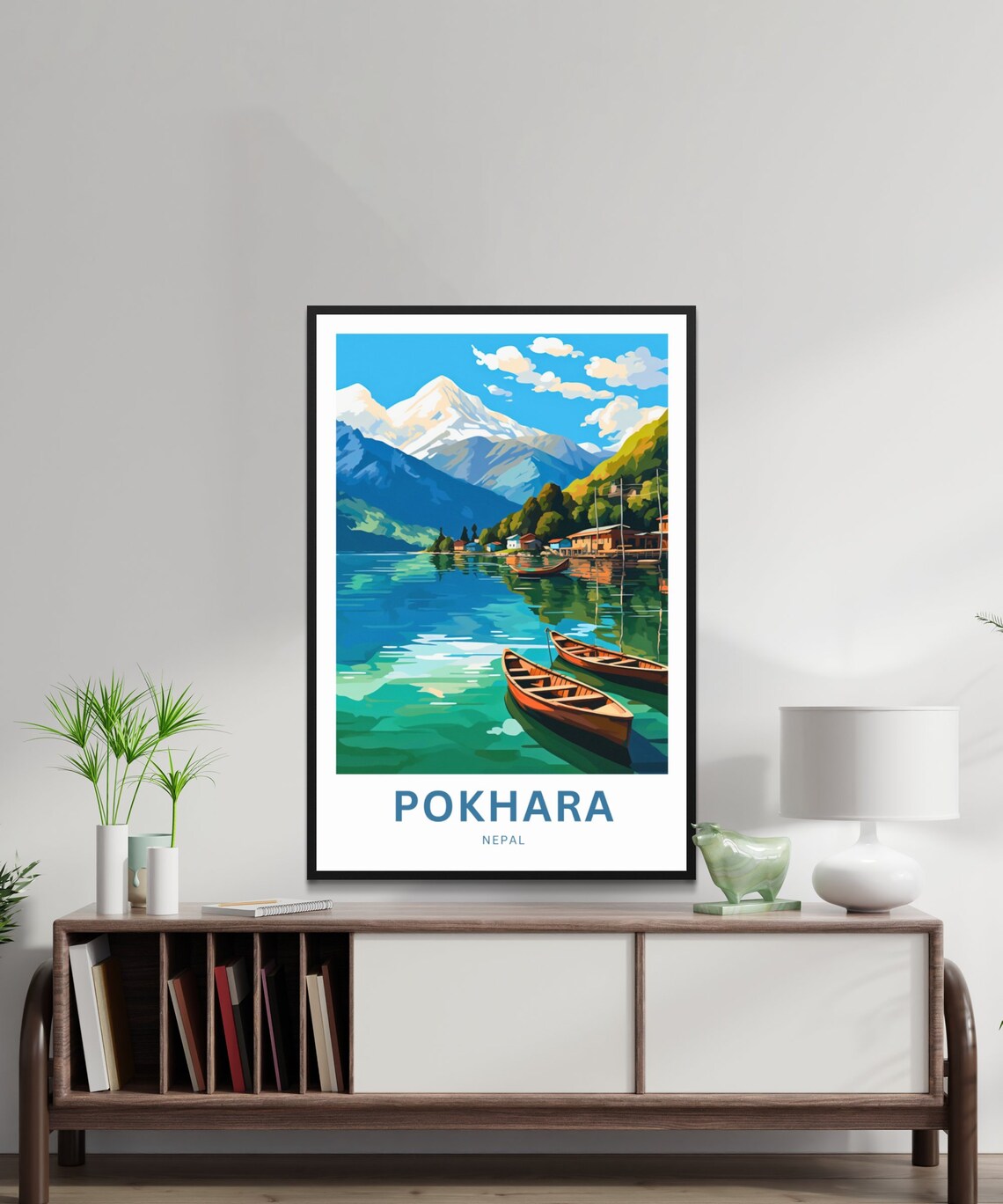 Pokhara Travel Poster, Nepal Wall Art Print - Image 2