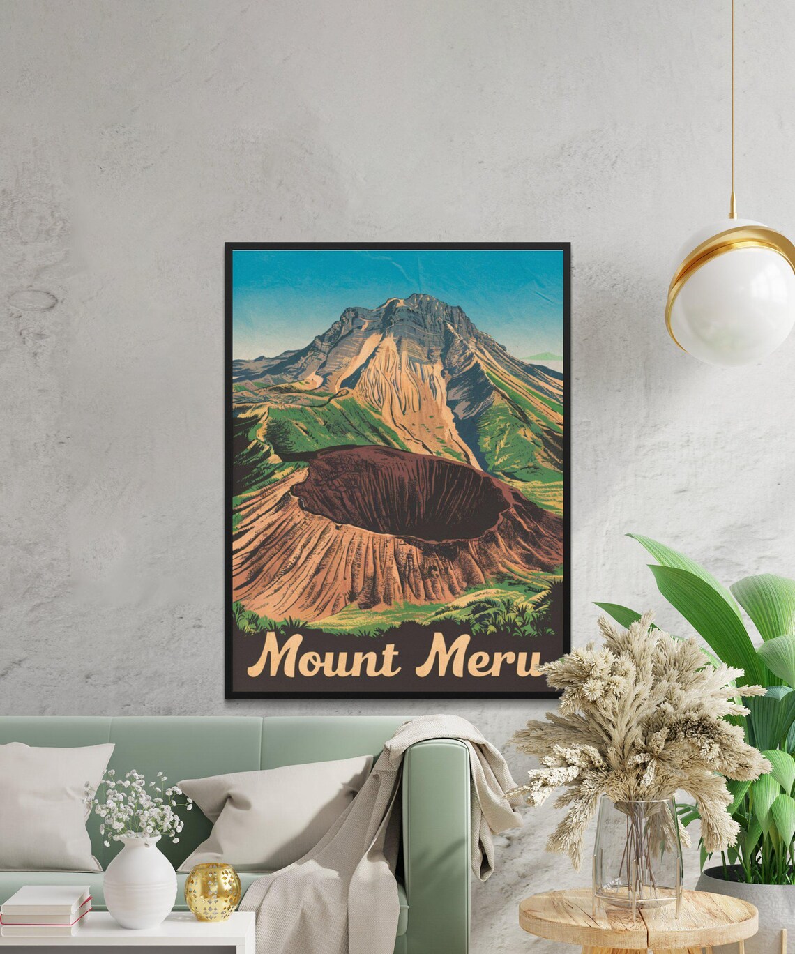 Mount Meru Vintage Travel Poster, Tanzania Art Print - Image 3