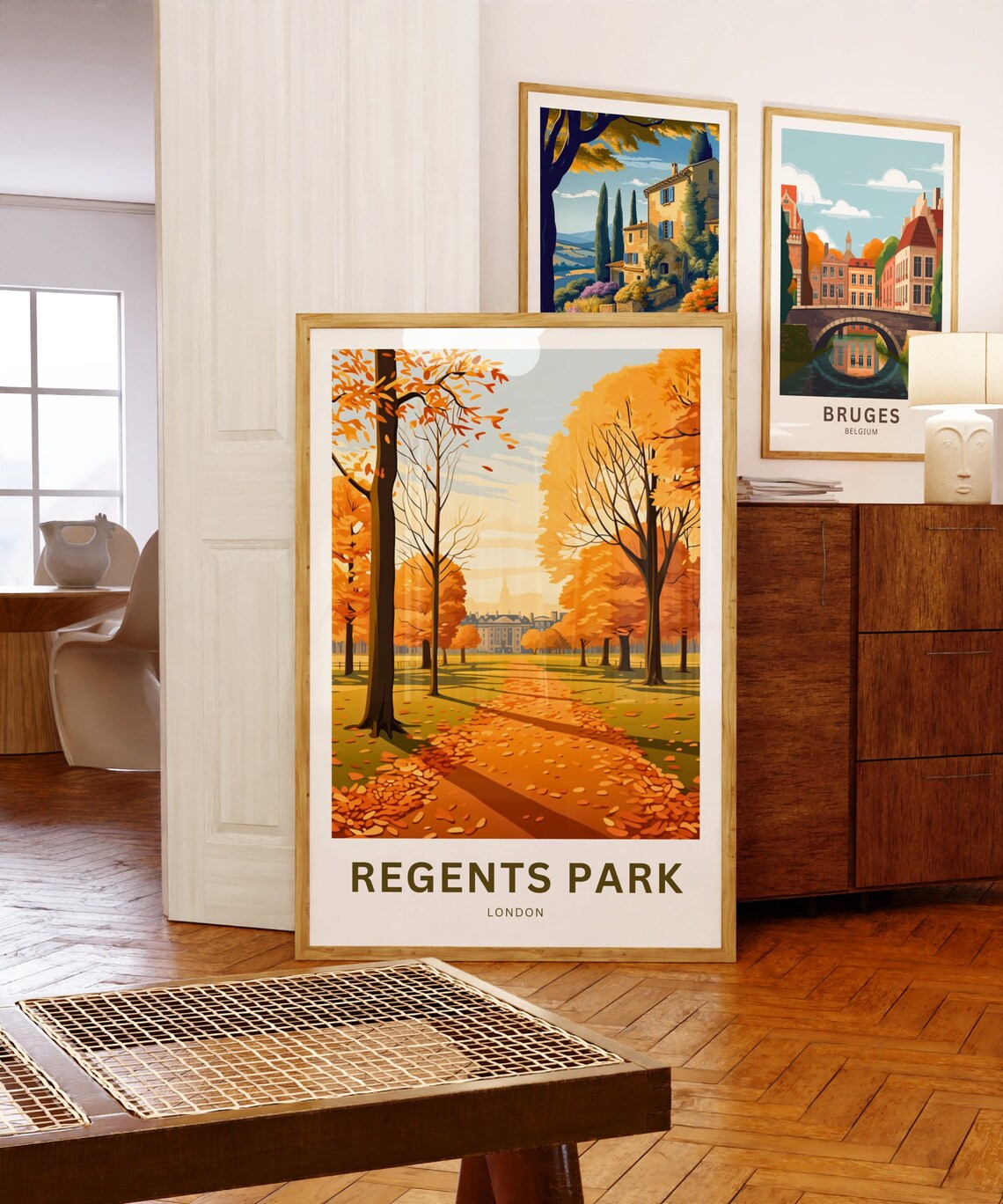 Personalized Regents Park London Golden Autumn Travel Poster - Image 5