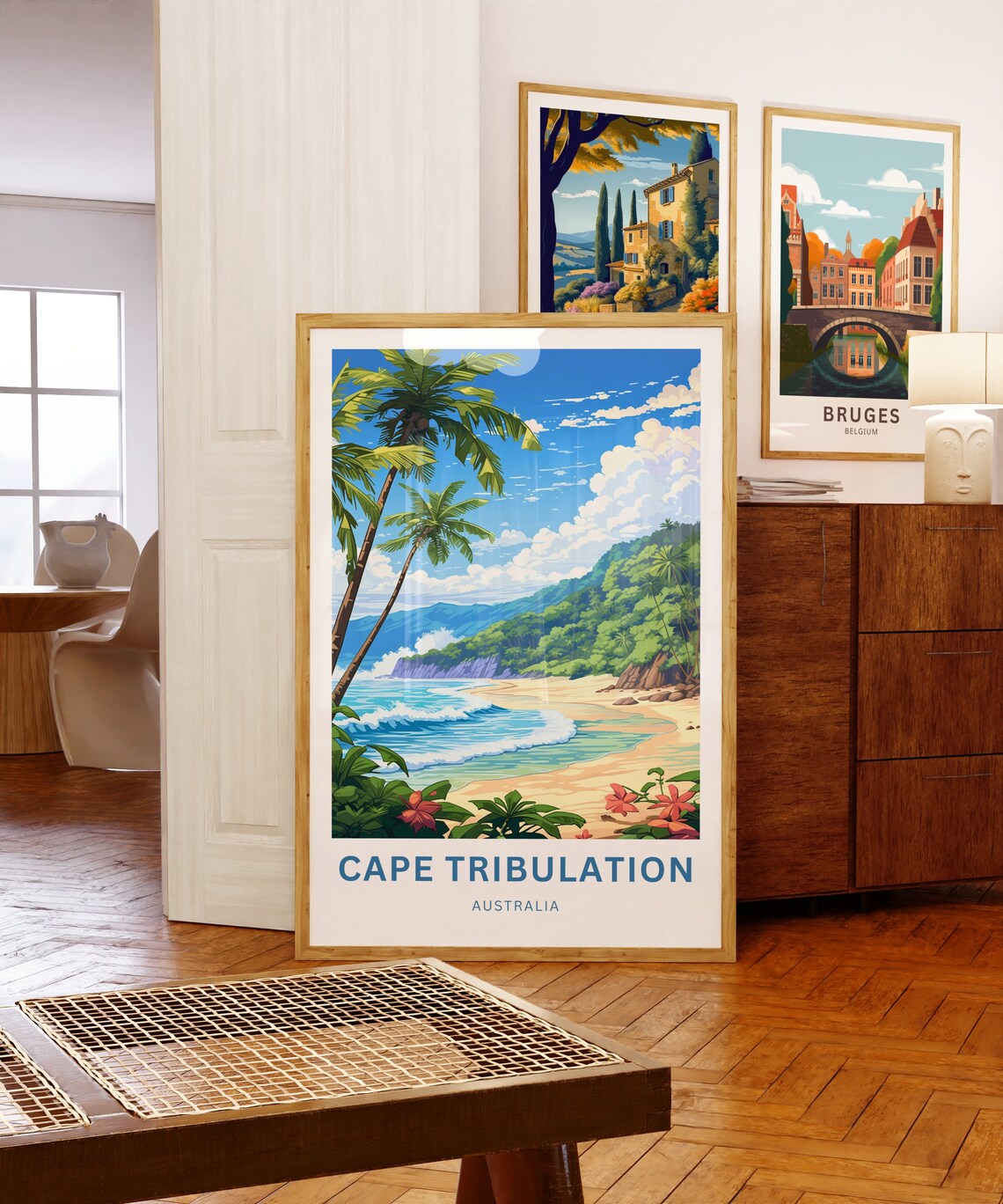Cape Tribulation Australia Palm Fringed Beach Vintage Travel Poster - Image 5