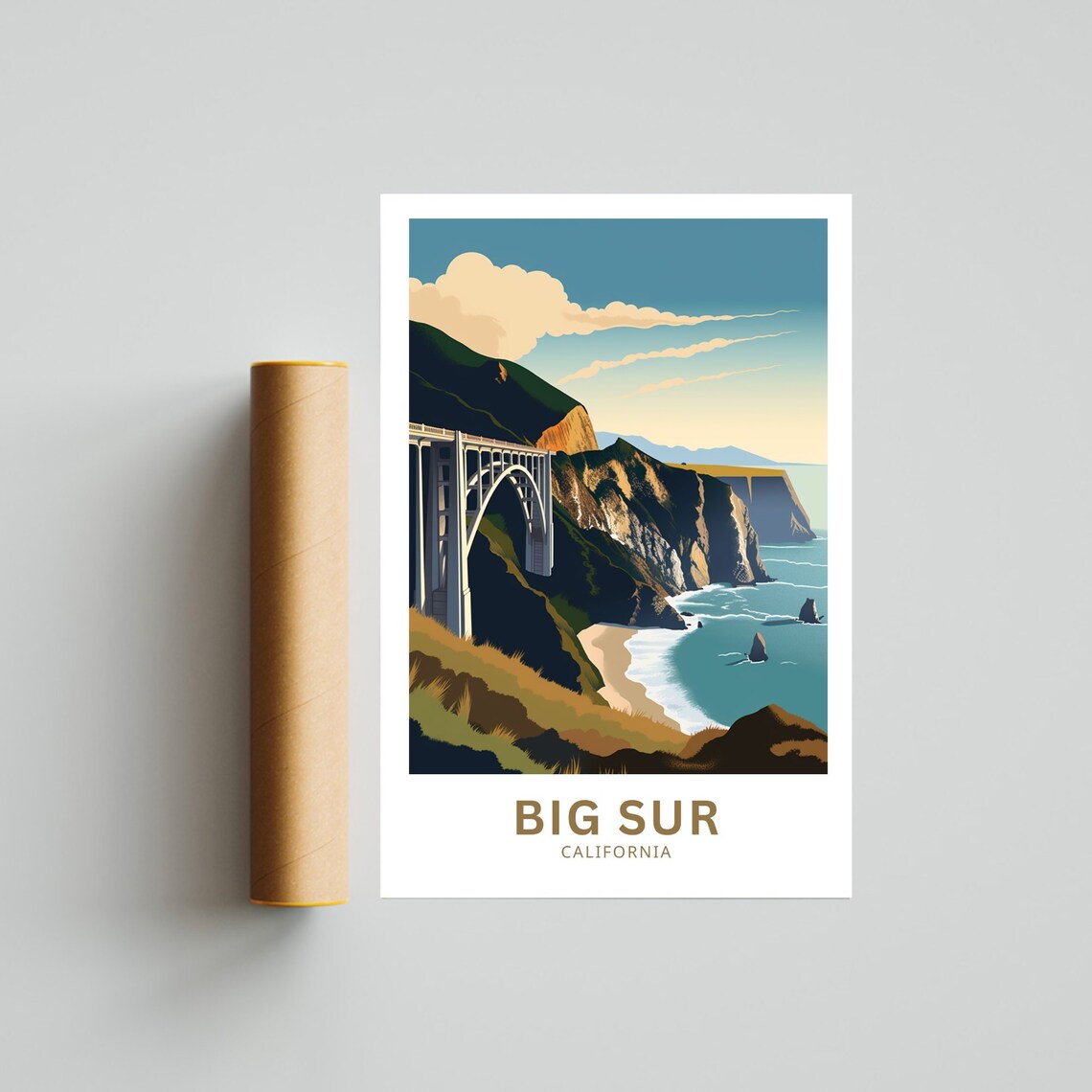 Big Sur Travel Poster, California Landscape Art - Image 3