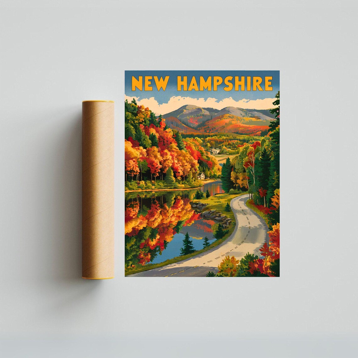 New Hampshire Vintage Travel Poster, United States Print - Image 3