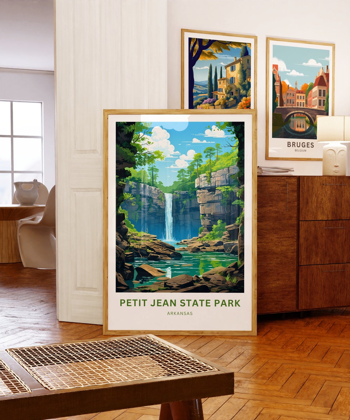 Petit Jean State Park Arkansas Waterfall Gorge Emerald Lake Poster - Image 5