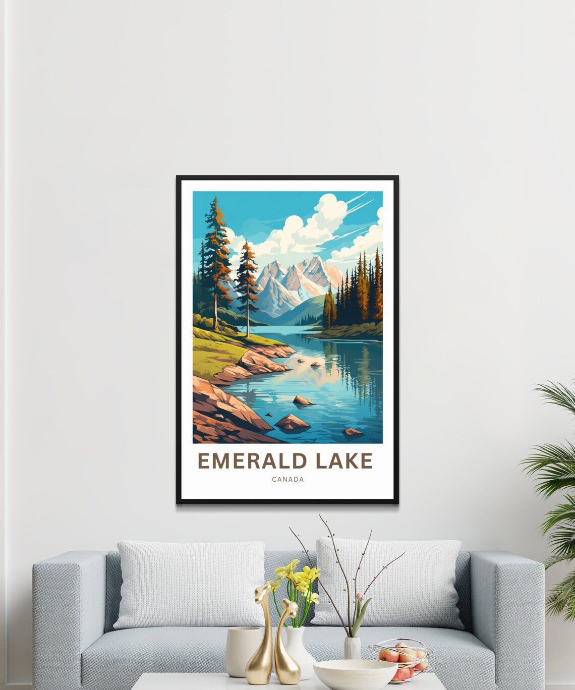 Emerald Lake Travel Poster, Canada Wall Art - Image 3