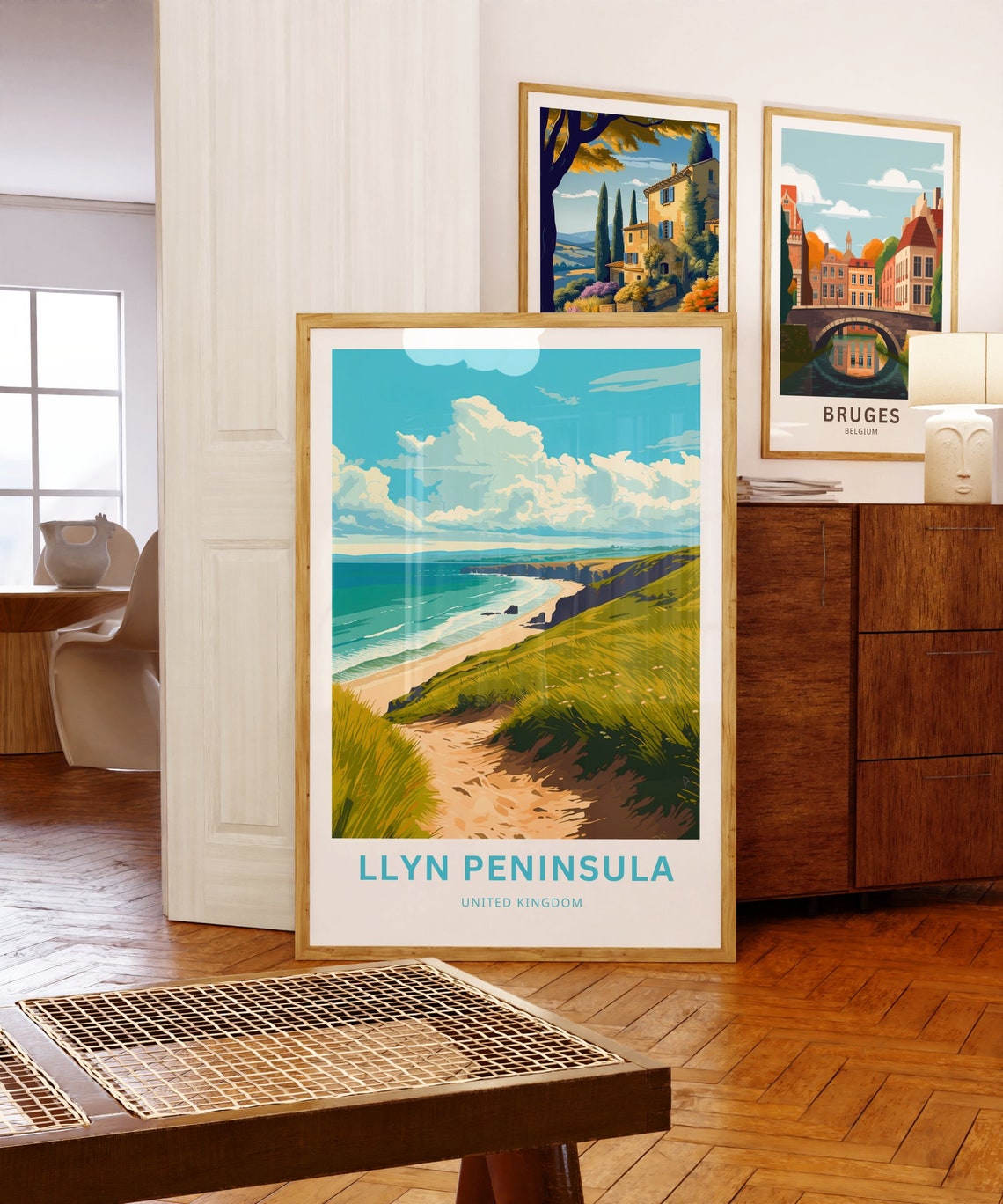 Llyn Peninsula United Kingdom Grassy Cliff Coastal Walk Poster - Image 5