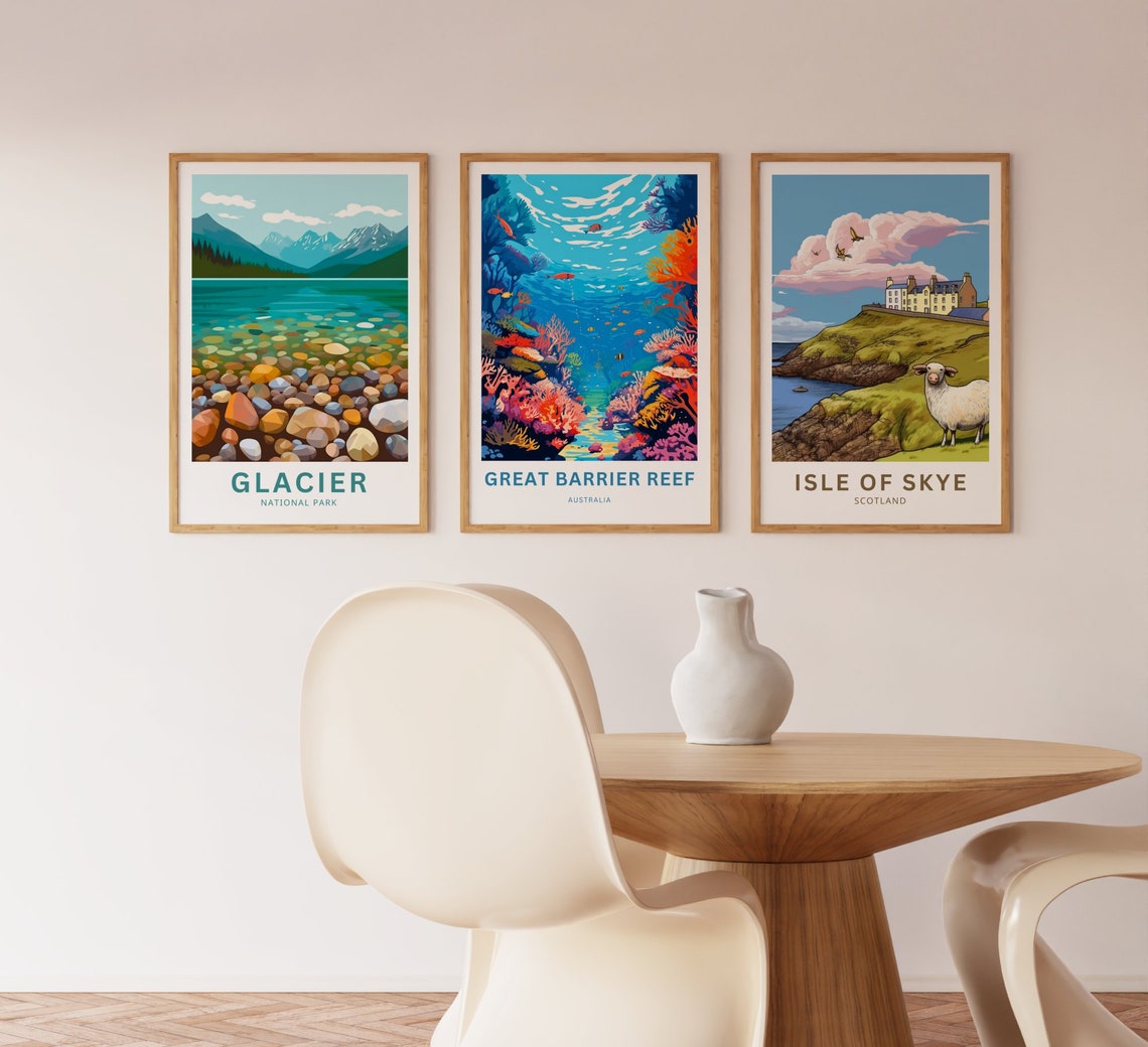 Great Barrier Reef Australia Coral Canyon Underwater Scene Poster - Image 2