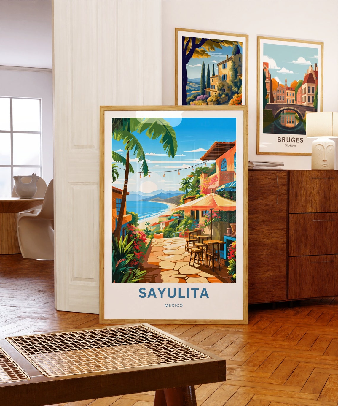 Sayulita Travel Print Sayulita Poster Mexico Wall Art Framed Present Gift Mexico Present Mexico Decor Customize Your Text - Image 5