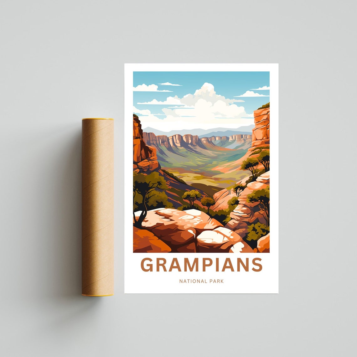 Personalized Grampians National Park Red Canyon Custom Travel Poster - Image 4