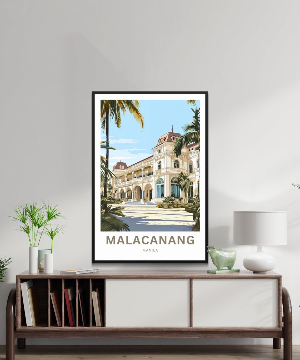 Malacanang Manila Philippines Tropical Tree Framed Art Poster - Image 2