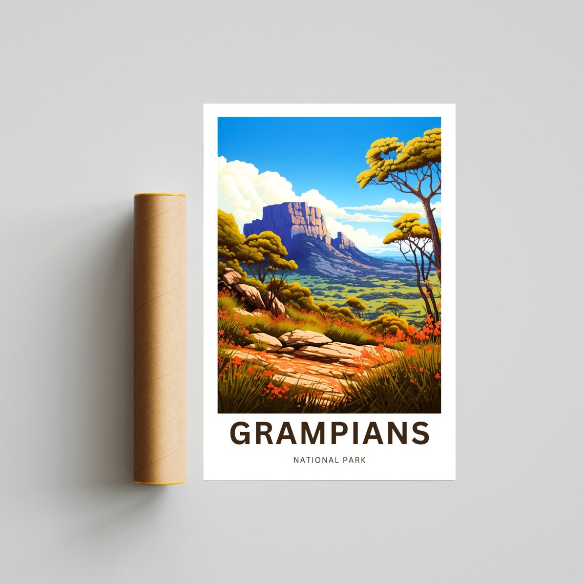 Grampians National Park Mesa Wildflowers Eucalyptus Travel Poster - Image 4