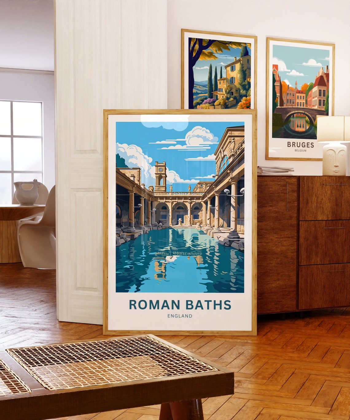 Roman Baths England Great Bath Colonnade Historic Travel Poster - Image 5
