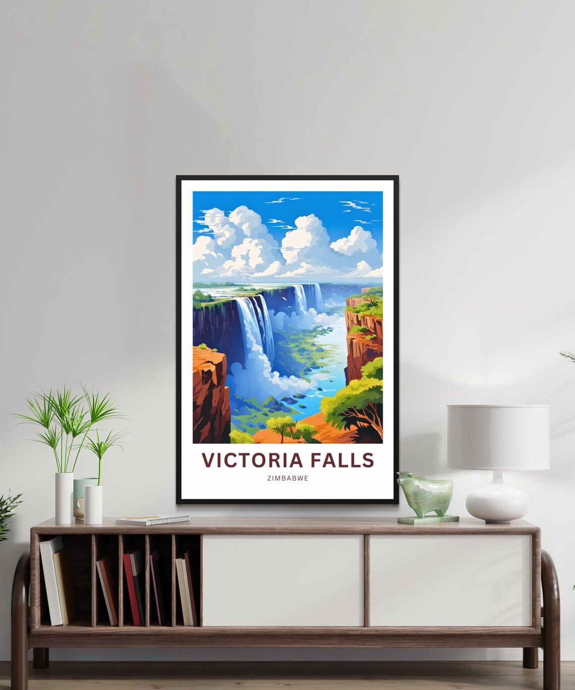 Victoria Falls Poster, Zimbabwe Travel Poster - Image 3