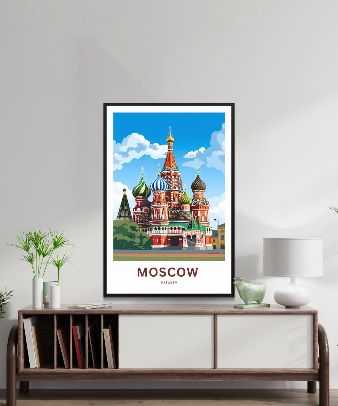 Moscow Russia Saint Basil Cathedral Iconic Onion Domes Poster - Image 3