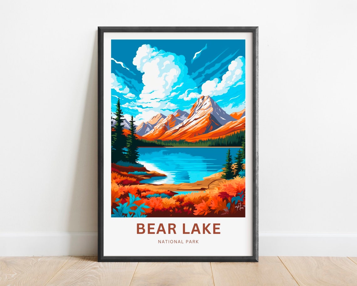 Bear Lake Travel Print Bear Lake Poster Colorado Wall Art Framed Present Gift Colorado Present