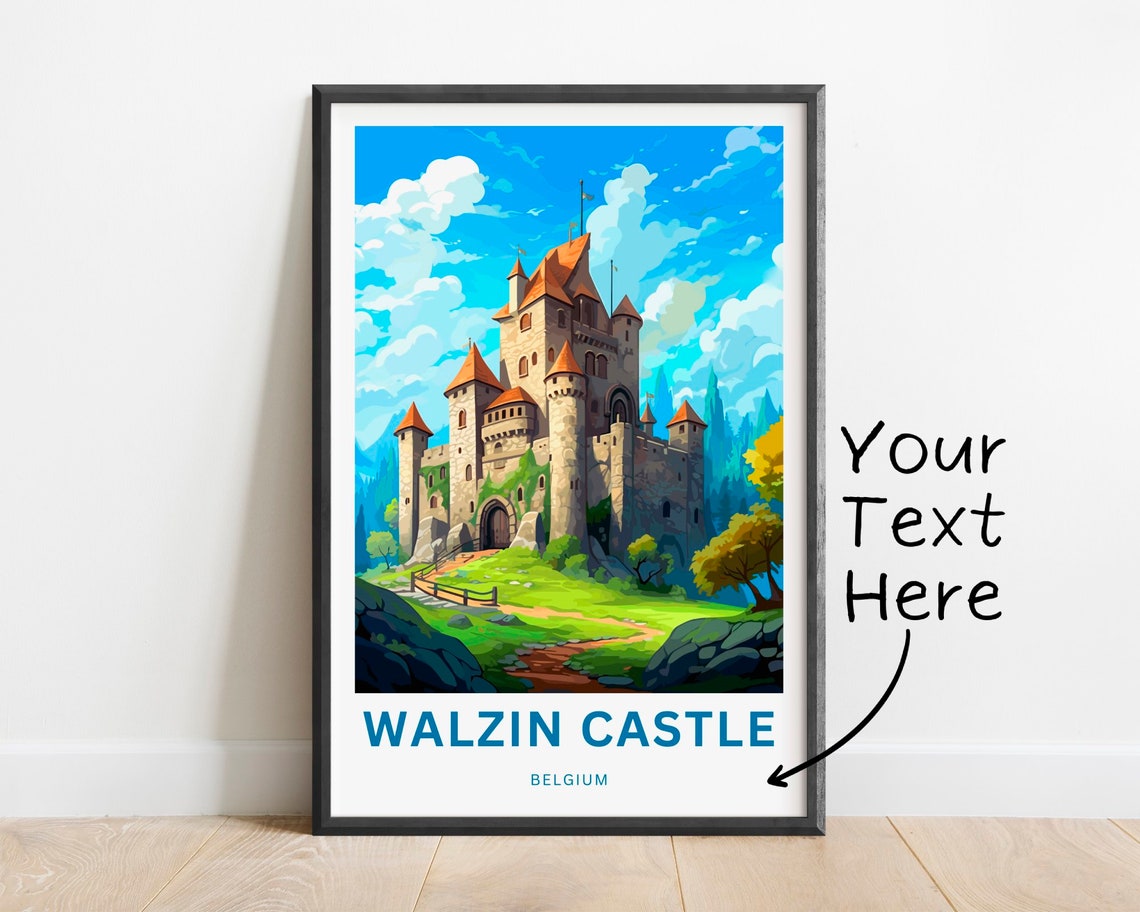 Walzin Castle Belgium Hilltop Towers Forest Fairytale Poster