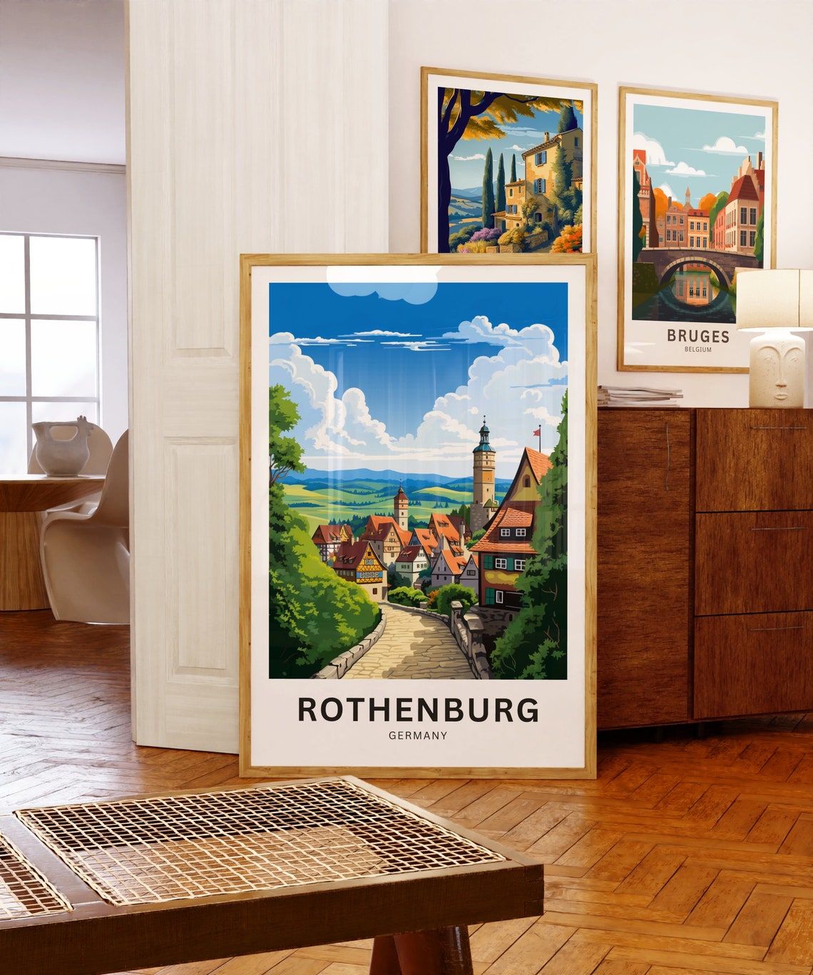 Rothenburg Germany Medieval Old Town Cobblestone Street Poster - Image 5