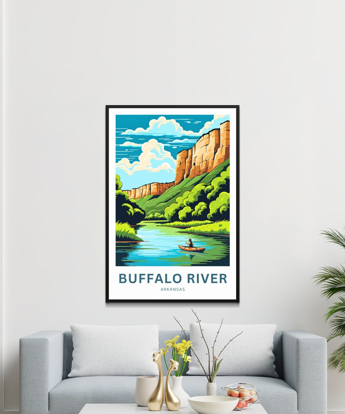 Buffalo River Travel Poster, Arkansas Landscape - Image 3