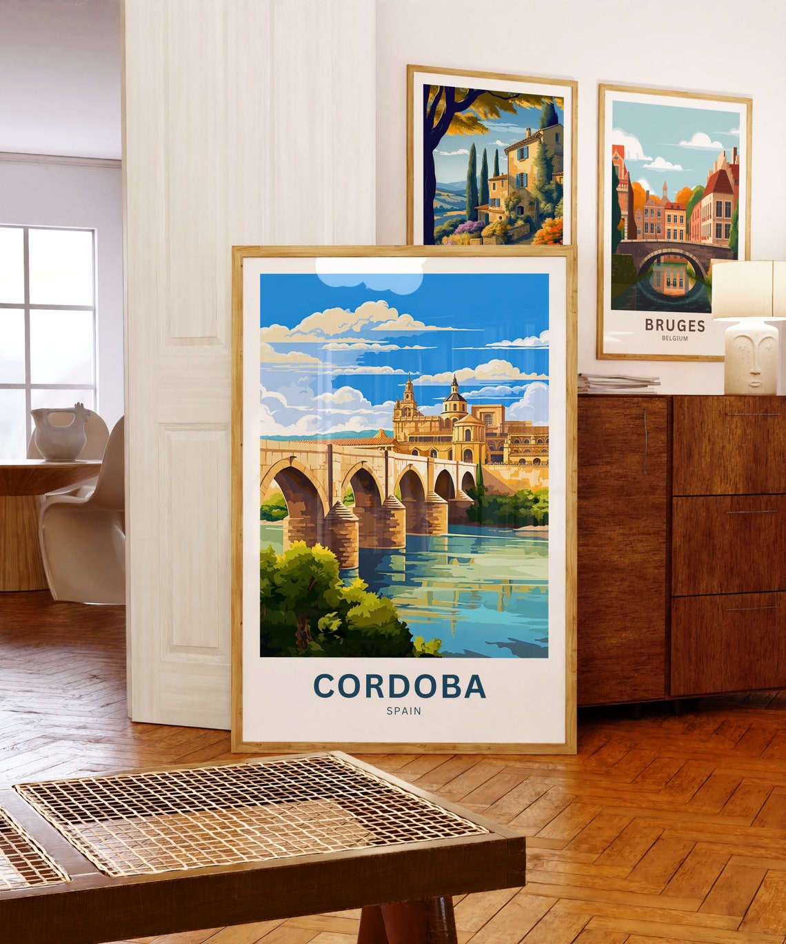 Cordoba Spain Roman Bridge Historic Old Town River View Poster - Image 5