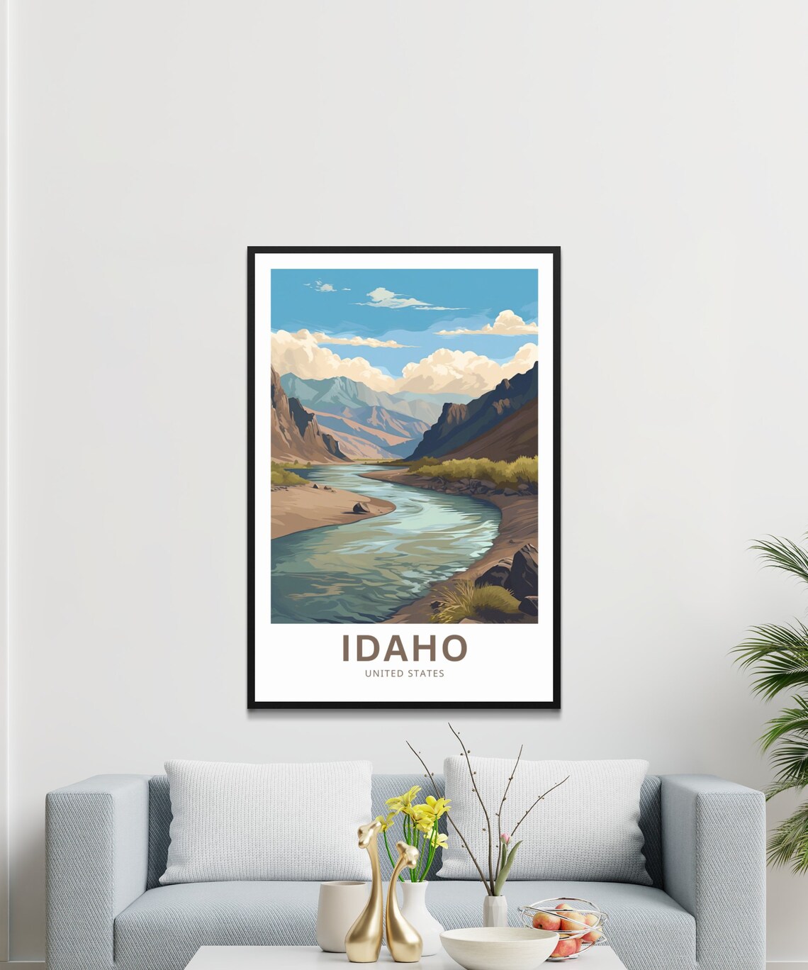Personalized Idaho Travel Poster, United States Wall Art - Image 3