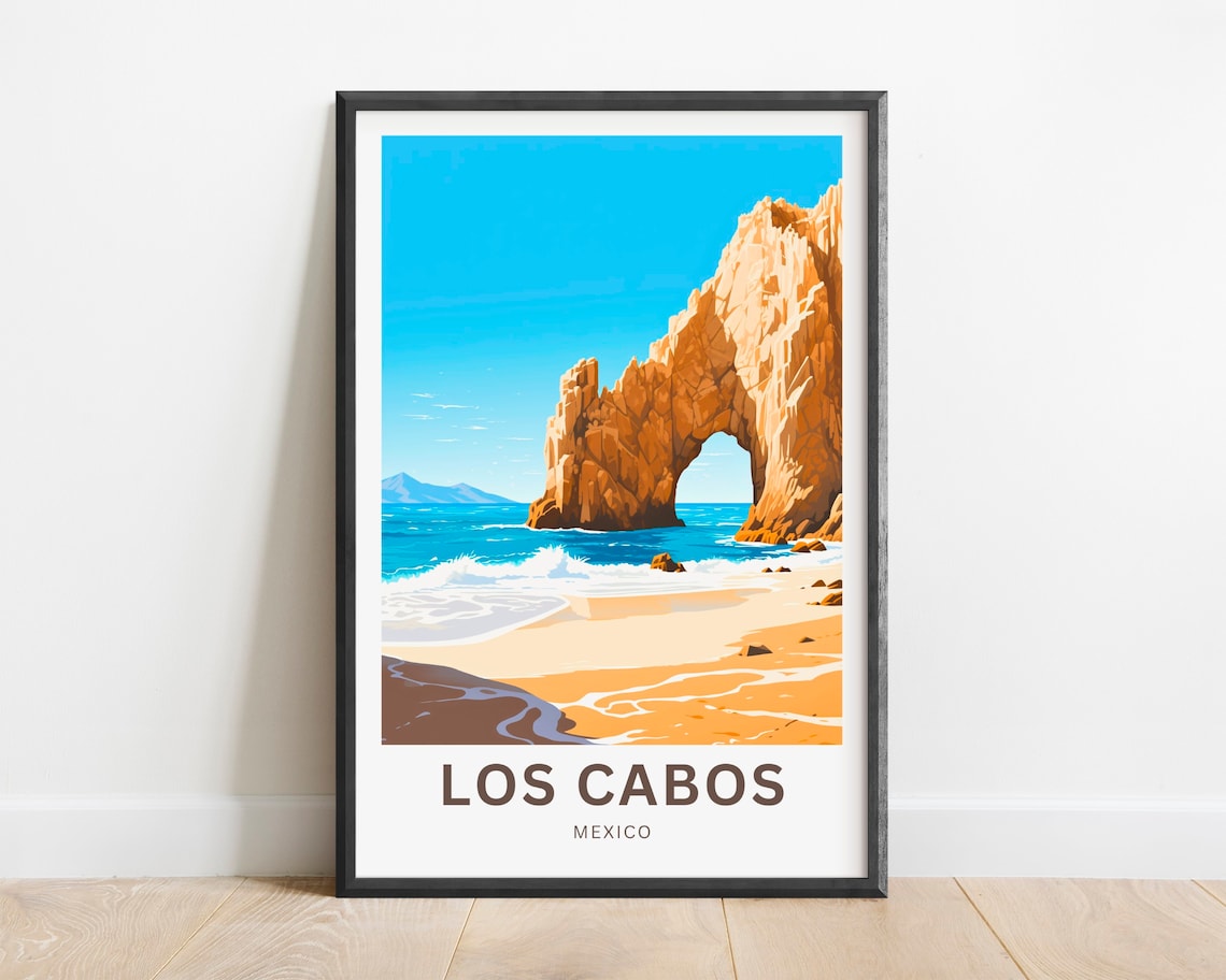 Los Cabos Travel Poster, Mexico Baja California