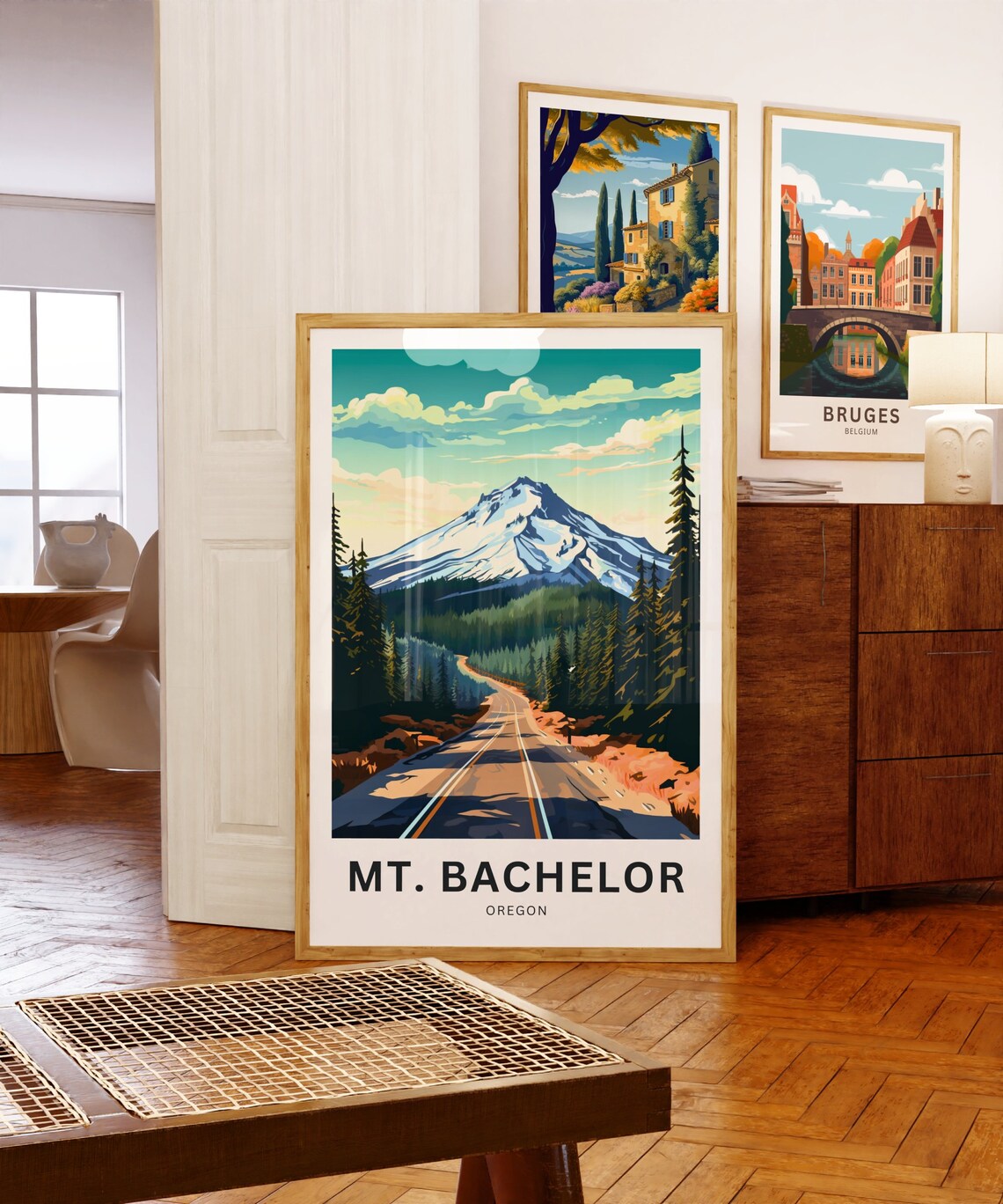 Mount Bachelor Travel Poster, Oregon Wall Art Print - Image 5
