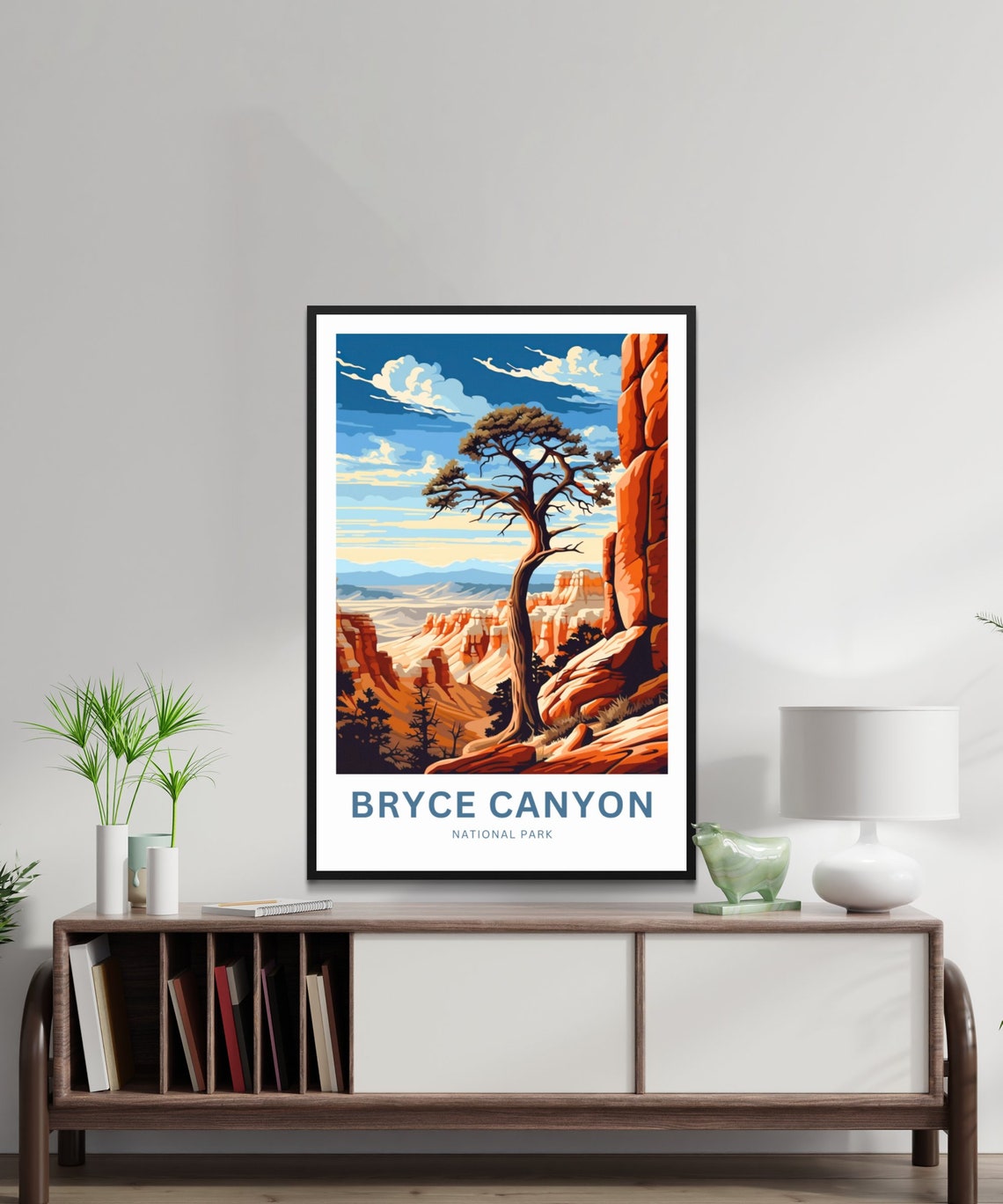 Personalized Bryce Canyon National Park Utah Hoodoos Travel Poster - Image 3