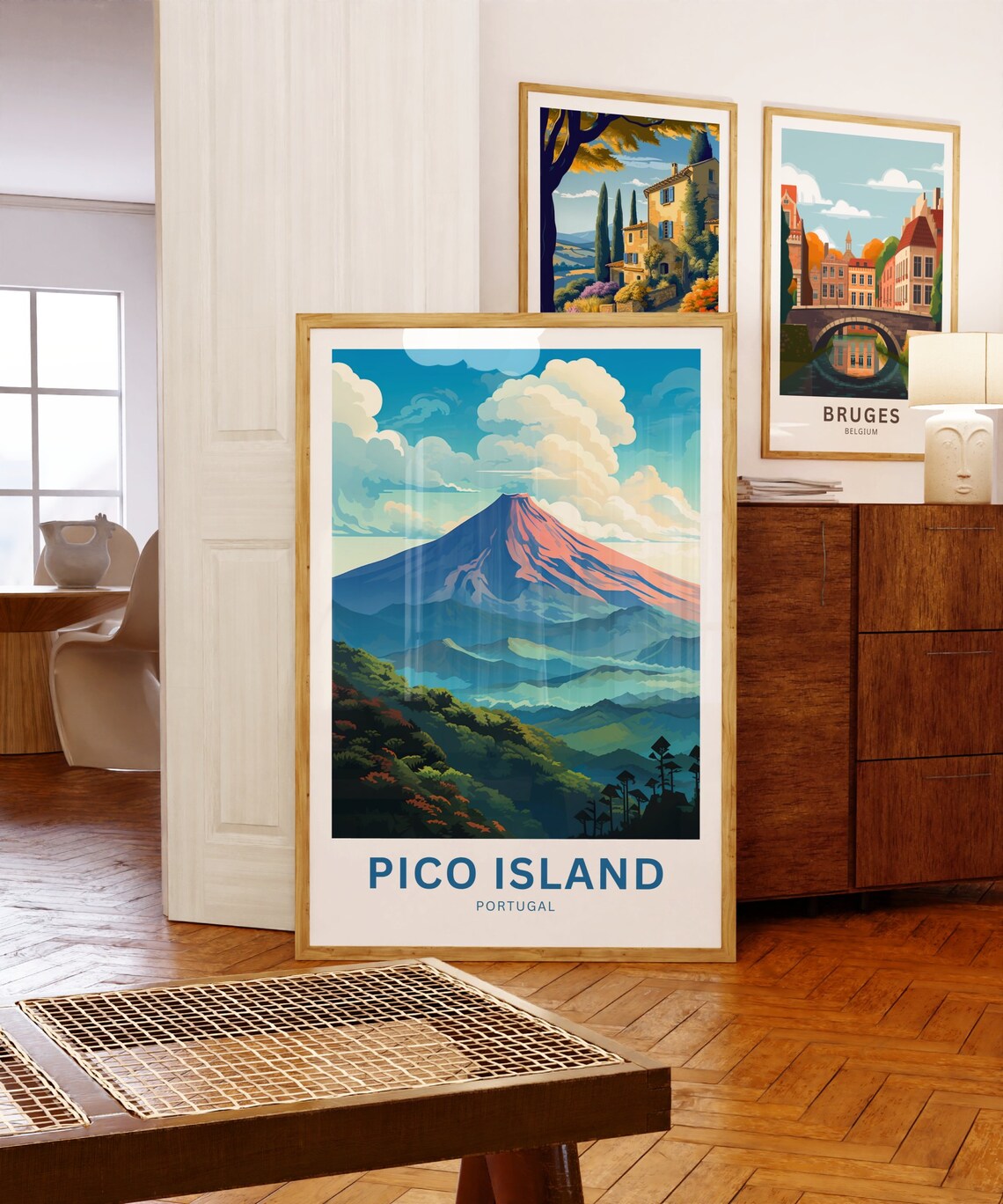 Pico Island Portugal Volcanic Mountain Peak Vista Majestic Poster - Image 5
