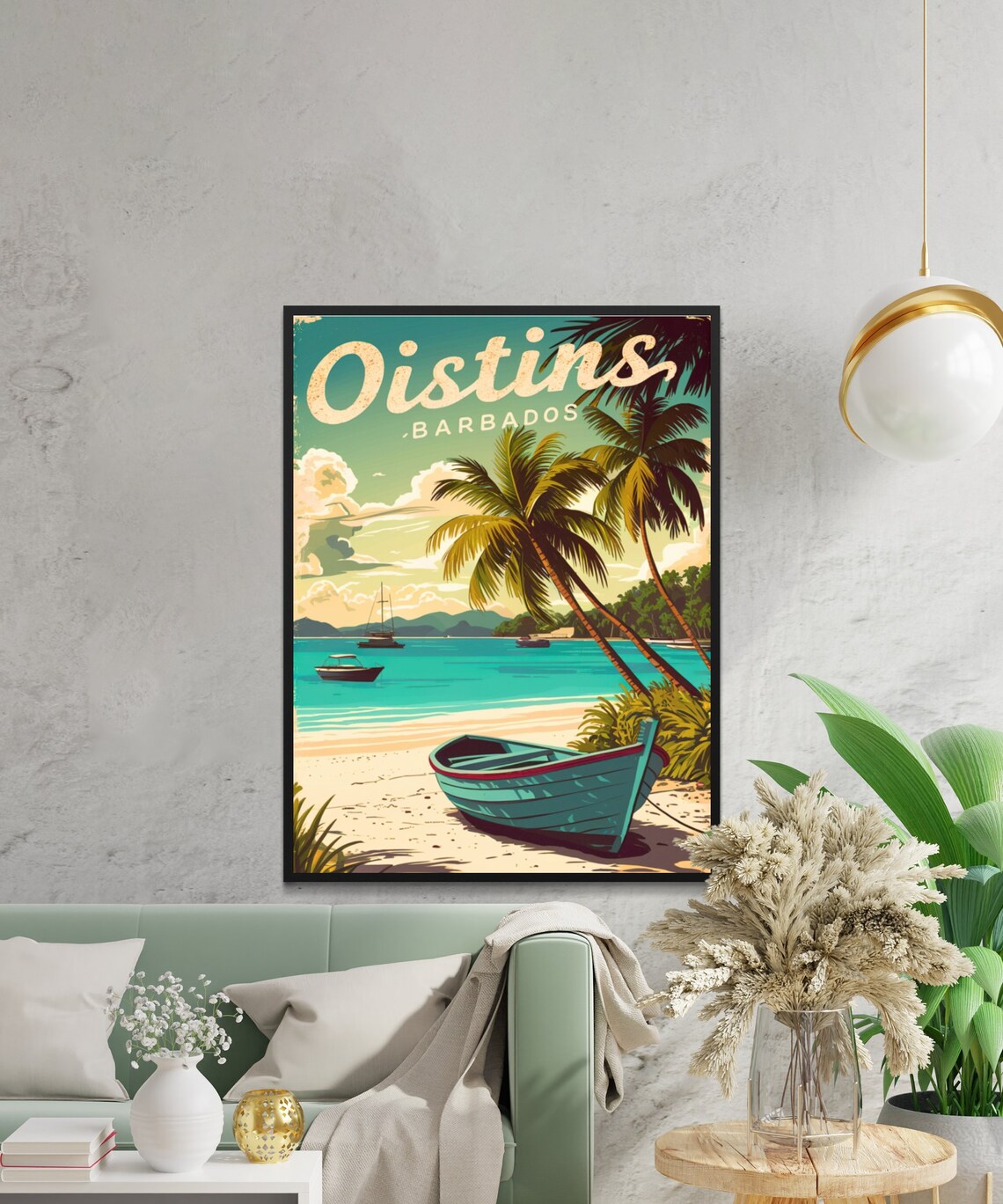 Oistins Vintage Travel Poster, Barbados Art Print - Image 2